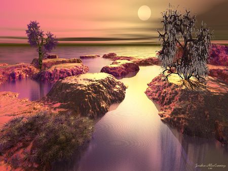 Shoreline Delight  - 3d, fantasy, abstract