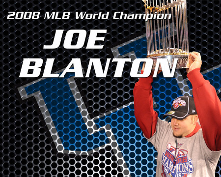 Joe Blanton - world series championship trophy, philadelphia phillies, players, fans, philadelphia