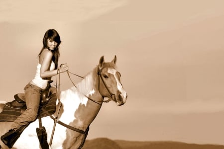 Cowgirls & Art - style, girls, western, women, models, cowgirls, art, horses, fun, female, boots, fashion