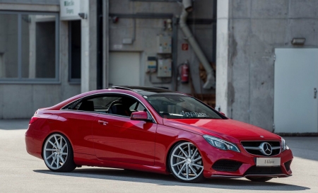 Mercedes-Benz-E-Class - tint, custom wheels, mercedes, red