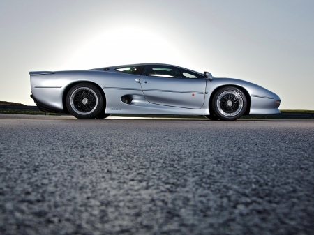 jaguar xj220 - british, silver, sports, jaguar