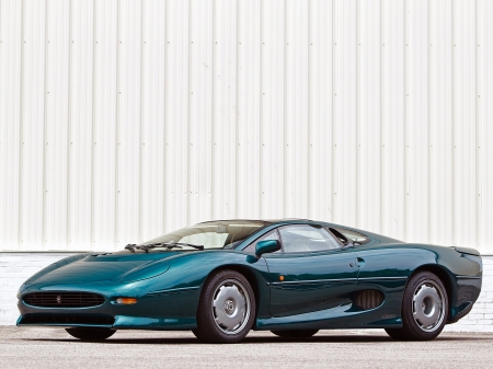 jaguar xj220 - sports, jaguar, british, blue