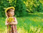 Sweet Girl With Flowers