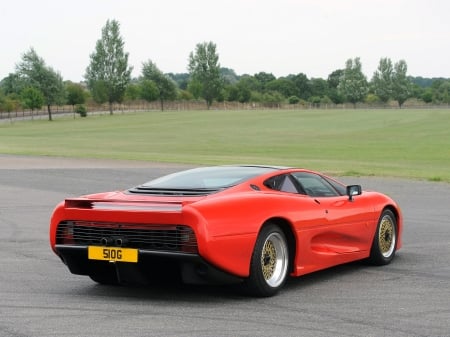 jaguar xj220 prototype - red, british, prototype, jaguar