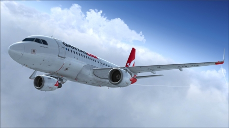 Qantas 717 Fsx - 717, boeing, transport, qantas, plane