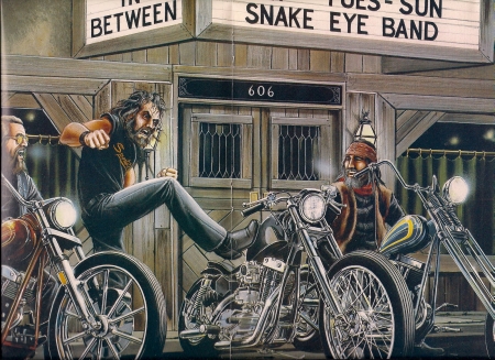 Snake Eyes - harley, art, fantasy, bike