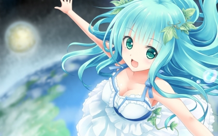 Anime - anime, girl, cute, blue