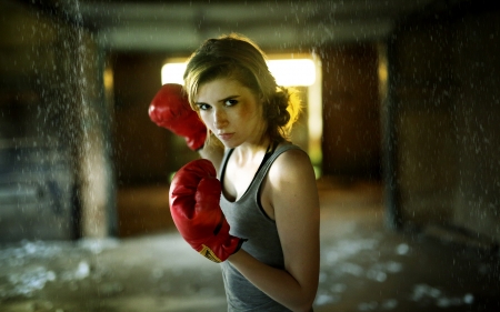 Boxing - women, boxer, fight, model