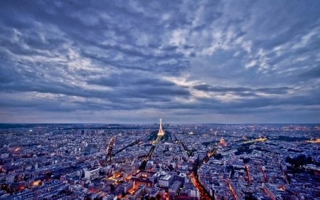 paris cityscape - eiffel, building, city, paris, tower