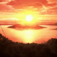 Anime Island Sunset