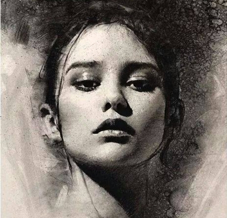 Gorgeous Painting - girl, face, painting, pencil