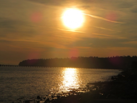 Beach Sunset - nature, beach, reflection, landscape, sunset, sea