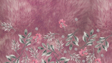 Pink and Gray Softness - soft, watercolor, mauve, abstract, floral, pink, leaves, flowers, firefox persona theme