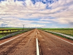 beautiful straight road hdr