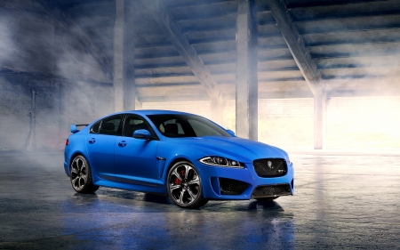 jaguar xfr s - jaguar, sedan, british, blue