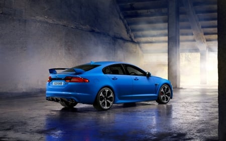 jaguar xfr s - jaguar, sedan, british, blue