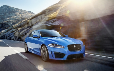 jaguar xfr s - road, jaguar, british, mountain