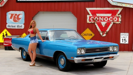 1969-Plymouth-GTX - sexy, classic, model, blue