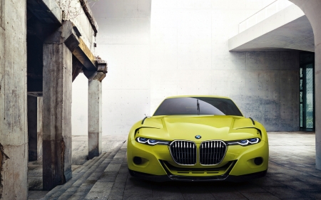 2015 BMW 3.0 CSL Hommage Concept - BMW, cars, BMW CSL Hommage Concept, vechiles, green cars, front view