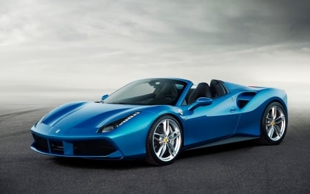 2016 Ferrari Spider - fast, 2016, blue, spider, cars, ferrari