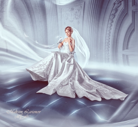 Bride - wedding, art, bride, fantasy