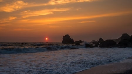 Dream Seeker - disk, clouds, beach, photography, sea, beauty, colors, ocean, sunset, California, Pentax, sun, sky