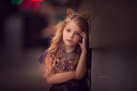 Little girl - ears, meg bitton, girl, cat, fetita, copil, child, little