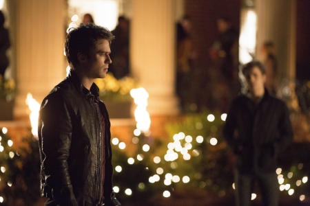 Damon - tv series, night, the vampire diaries, ian somerhalder, man, actor, damon, scene, lights