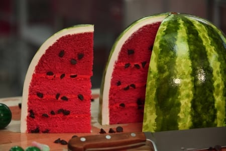 watermelon cake - cake, fun, entertainment, yummy, cool, food