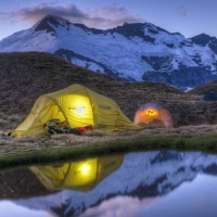 camping in new zealand high country hdr