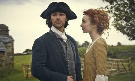 Poldark (2015â€“ ) - woman, poldark, redhead, actress, couple, girl, aidan turner, tv series, eleanor tomlinson, man, actor