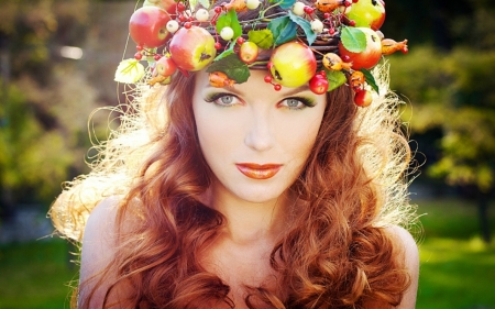 Pretty Face - face, fruits, woman, model