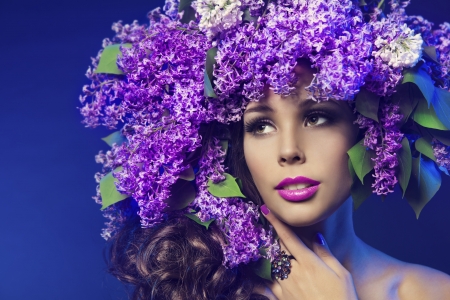 Flower Girl - flowers, women, girl, beauty, lilacs