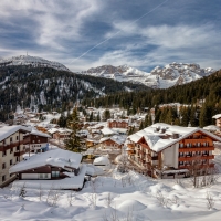 ski resort of madonna-di-campiglio in northern italy