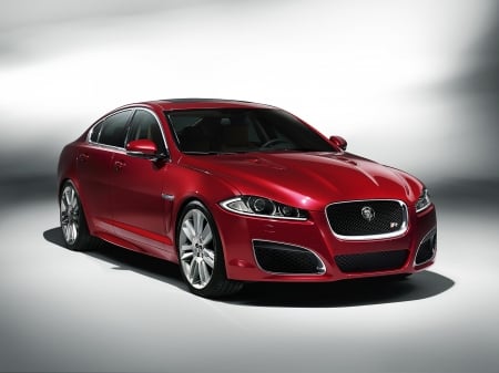 jaguar xfr - red, british, sedan, jaguar