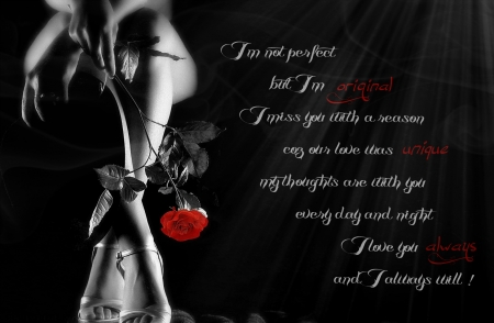 ԑ̮̑♦̮̑ɜ - U, I, red, rose, words