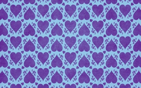 Hearts - heart, purple, blue, valentine, pattern, texture