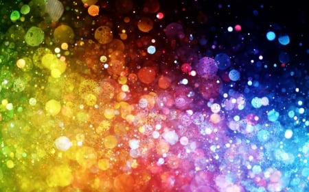 Bokeh - bokeh, rainbow, colorful, black, glitter, purple, yellow, red, blue, pink, orange, texture