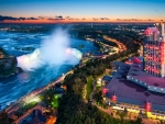 panorama of niagara falls hdr