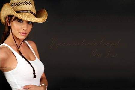 Fantasy Cowgirl â™¡ - style, girls, western, cute, women, models, hats, cowgirls, brunettes, fantasy, fun, sexy, female, fashion