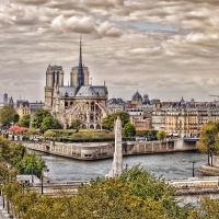 notre dame cathedral in paris hdr