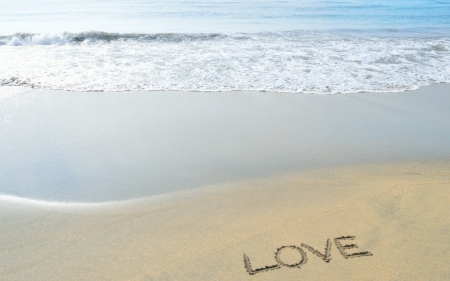 Love - nature, love, beach, wave