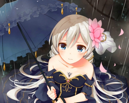 It;s Rainy  - girl, cute, anime, umbrella