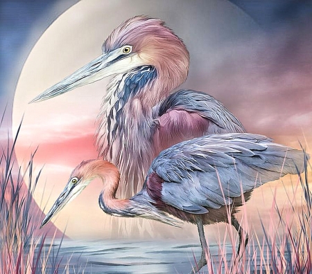 Spirit of the Heron | Carol Cavalaris - pretty, Bird, Heron, spirit