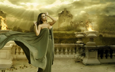 Fantasy Girl - andreana cekic, cekic, fantasy, girl, andreana, castle