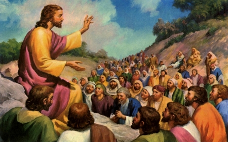 Gospel scene - christ, jesus, god, people