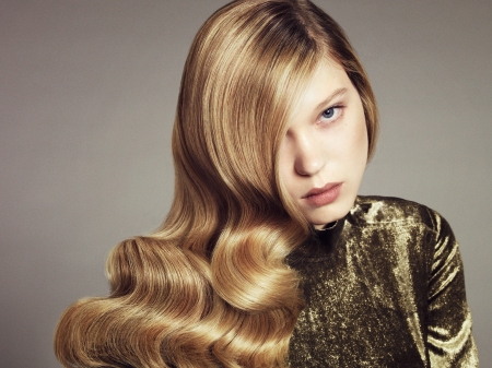 Lea Seydoux - beauty, woman, actress, girl, lea seydoux, golden, model, blonde