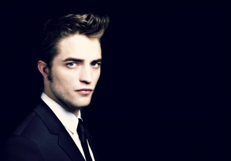 Robert Pattinson - robert pattinson, actor, black, man