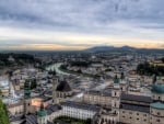 lovely panorama view of salzburg austria hdr