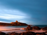 little chapel on an outcrop at the seashore